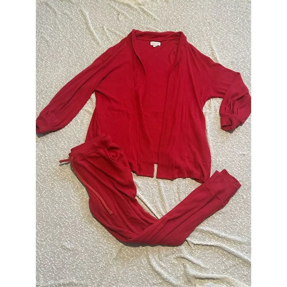 VELVET By Spencer & Graham Red Viscose Cardigan Medium